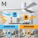 Atlas Irene-3HLK 52 inch Gloss White with Barnwood Tone Blades Ceiling Mount Paddle Fan in Barn Wood, Flush Mounted