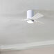 Atlas Irene-3HLK 42 inch Gloss White with Matte White Blades Flush Mount Paddle Fan, Flush Mounted