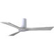 Atlas Irene-3HLK 52 inch Gloss White with Barnwood Tone Blades Ceiling Mount Paddle Fan in Barn Wood, Flush Mounted