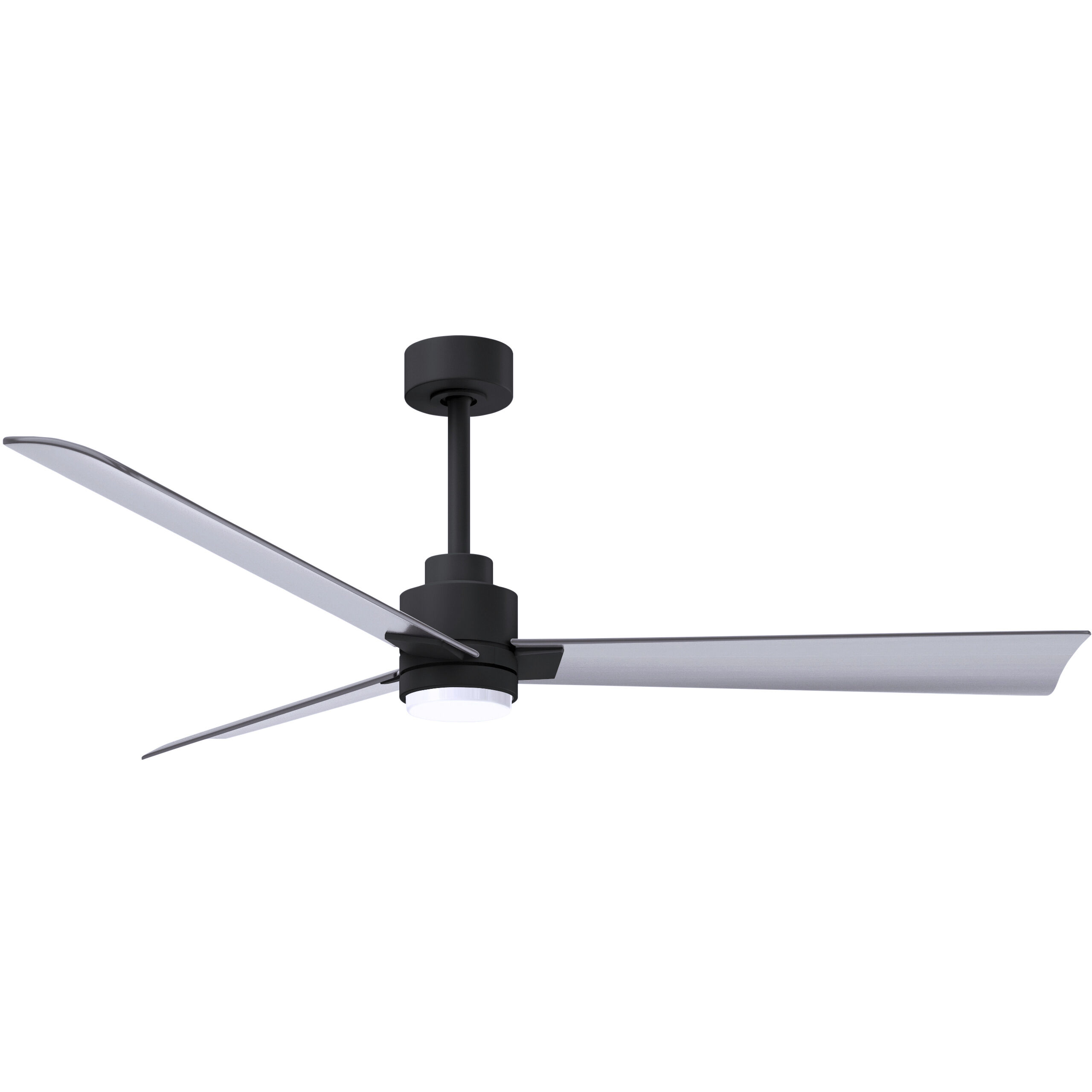 Atlas Alessandra - LK 56 inch Matte Black with Brushed Nickel Blades Ceiling Fan