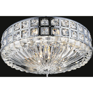 Bloome 6 Light 17 inch Chrome Bowl Flush Mount Ceiling Light