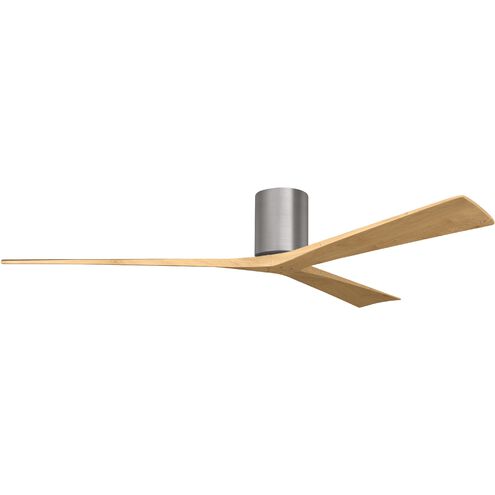 Atlas Irene-3H 72 inch Brushed Pewter with Light Maple Tone Blades Ceiling Fan