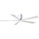Atlas Irene-5H 60 inch Gloss White with Matte White Blades Ceiling Fan, Flush Mounted