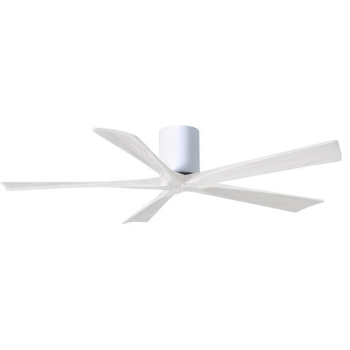 Atlas Irene-5H 60 inch Gloss White with Matte White Blades Ceiling Fan, Flush Mounted