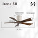 Atlas Irene-5H 42 inch Barn Wood Tone with Walnut Tone Blades Flush Mount Paddle Fan, Flush Mounted