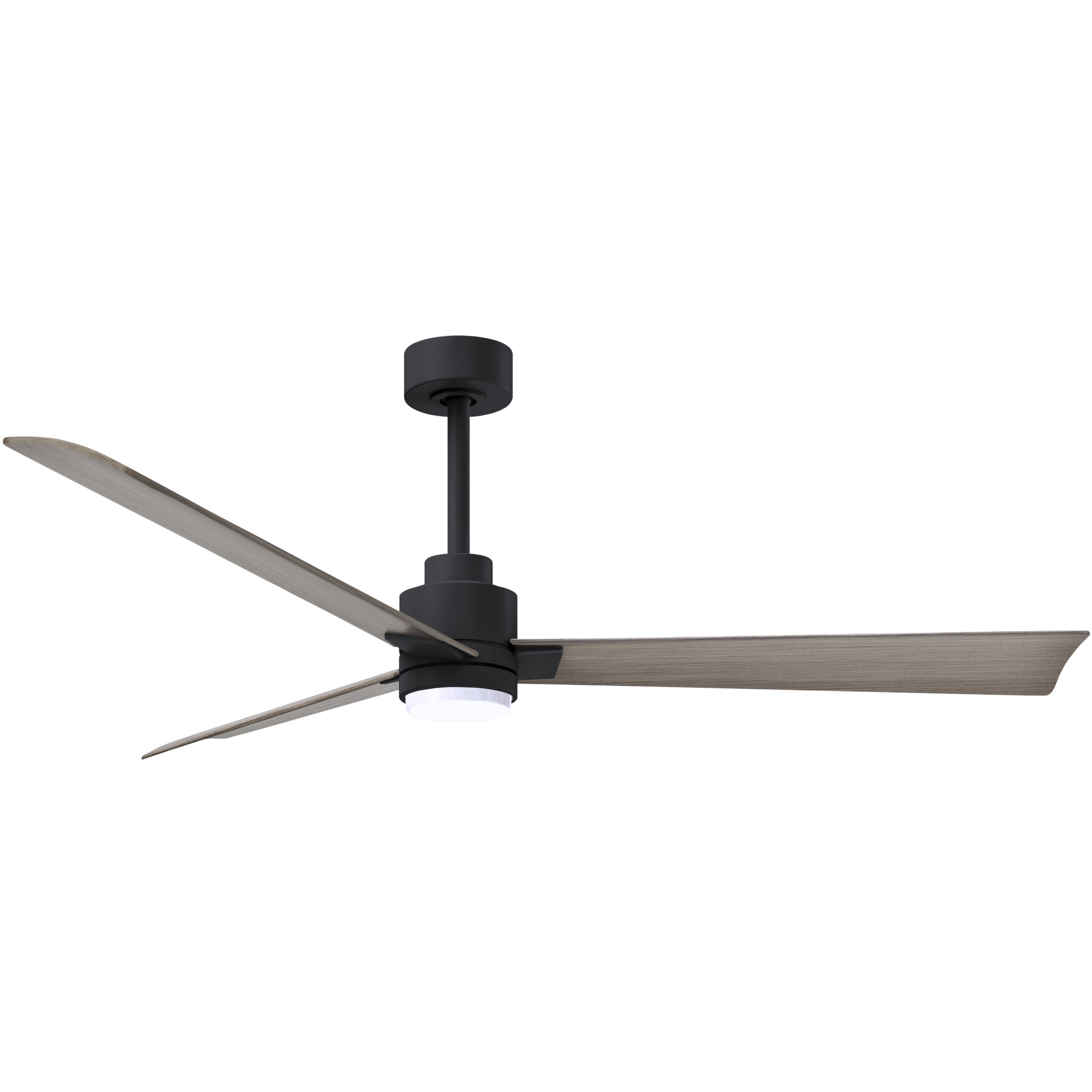 Atlas Alessandra - LK 56 inch Matte Black with Gray Ash Tone Blades Ceiling Fan