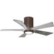 Atlas Irene-5HLK 42 inch Walnut Tone with Barnwood Tone Blades Ceiling Mount Paddle Fan in Barn Wood, Flush Mounted