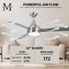 Atlas Donaire 52 inch Brushed Stainless with Silver Blades Indoor/Outdoor Ceiling Fan, 316 Marine Grade Stainless Steel
