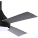 Atlas Donaire 52 inch Matte Black with Silver Blades Indoor/Outdoor Ceiling Fan, 316 Marine Grade Stainless Steel