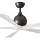 Atlas Irene-5 60 inch Textured Bronze with Matte White Blades Ceiling Fan, Atlas