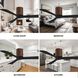 Atlas Irene-3H 52 inch Walnut with Matte Black Blades Ceiling Mount Paddle Fan, Flush Mounted