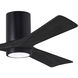Atlas Irene-3HLK 52 inch Matte Black Ceiling Fan, Flush Mounted