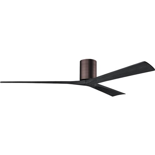 Atlas Irene-3H 72 inch Brushed Bronze with Matte Black Blades Ceiling Fan