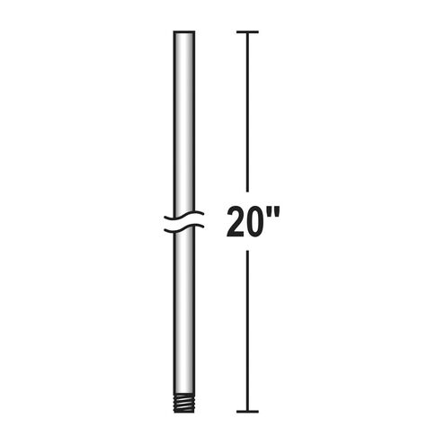 Atlas Brushed Stainless Fan Down Rod in 20