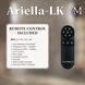 Atlas Ariella - LK 64 inch Matte Black with Matte White Blades Ceiling Fan