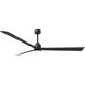 Atlas Alessandra - LK 72 inch Textured Bronze with Matte Black Blades Transitional Ceiling Fan