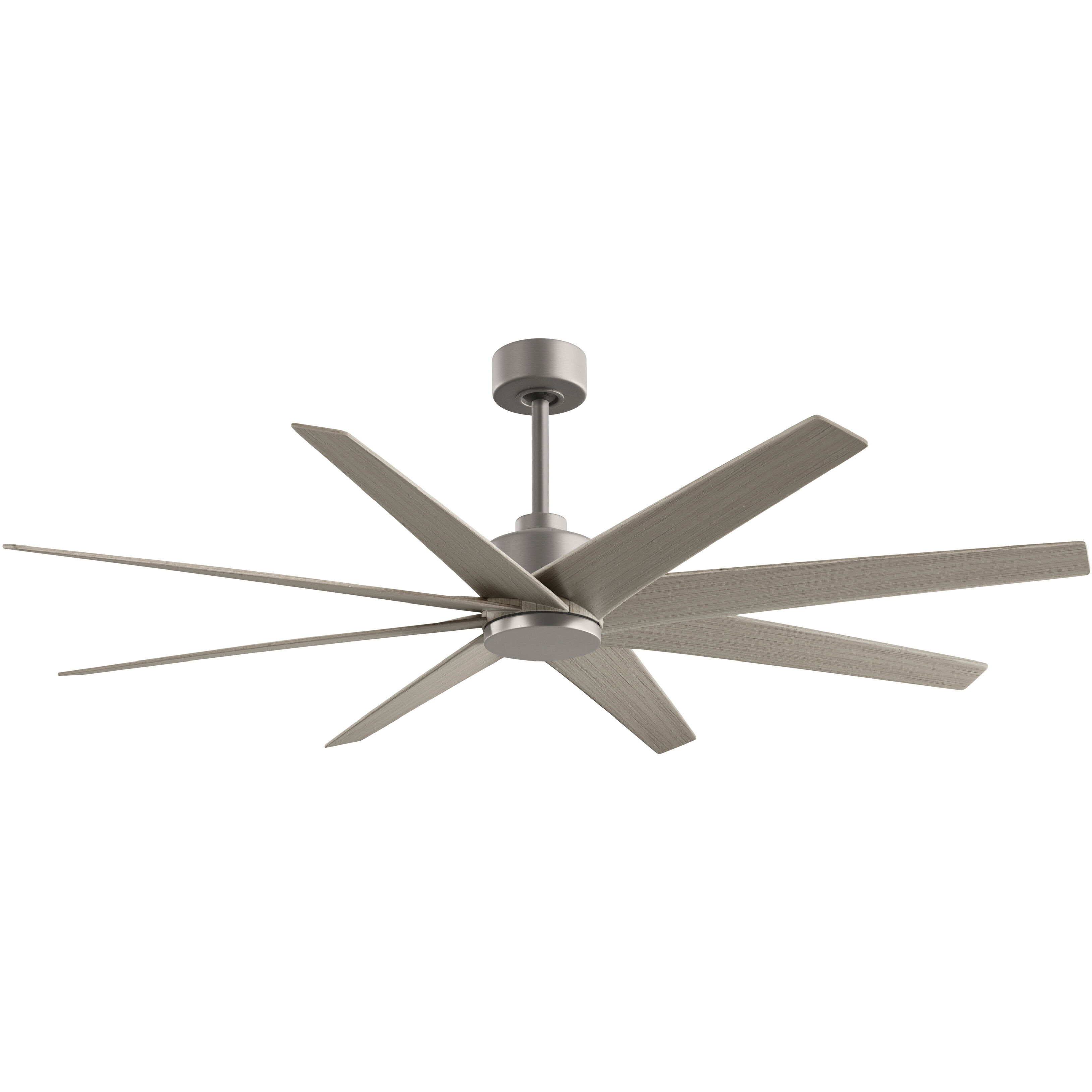 Atlas Ariella 64 inch Brushed Nickel with Gray Ash Tone Blades Ceiling Fan
