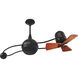 Matthews Gerbar Brisa 2000 16 inch Matte Black with Solid Mahogany Wood Blades Rotational Ceiling Fan