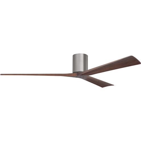 Atlas Irene-3H 72 inch Brushed Pewter with Walnut Tone Blades Ceiling Fan