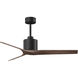 Atlas Mollywood 60 inch Matte Black with Walnut Tone Blades Ceiling Fan, Atlas
