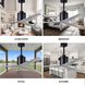 Atlas Eliza 56 inch Matte Black with Barn Wood Blades Ceiling Fan, Paddle Fan