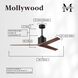 Atlas Mollywood 60 inch Matte Black with Walnut Tone Blades Ceiling Fan, Atlas