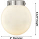 Nouveau 2 Beacon 3 Light 24 inch Black Polished Nickel Bath Vanity Light Wall Light in Seedy Glass