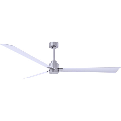 Atlas Alessandra 72 inch Brushed Nickel with Matte White Blades Indoor/Outdoor Ceiling Fan