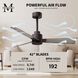 Atlas Alessandra 42 inch Textured Bronze with Gray Ash Blades Indoor/Outdoor Ceiling Fan