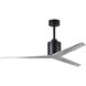 Atlas Eliza 56 inch Matte Black with Barn Wood Blades Ceiling Fan, Paddle Fan