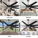 Atlas Ariella 64 inch Brushed Nickel with Matte Black Blades Ceiling Fan