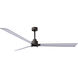 Atlas Alessandra - LK 72 inch Textured Bronze with Brushed Nickel Blades Ceiling Fan
