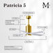 Atlas Patricia-5 42 inch Brushed Brass with Matte White Blades Ceiling Fan