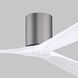 Atlas Irene-3H 60 inch Brushed Pewter with Matte White Blades Ceiling Fan, Flush Mounted