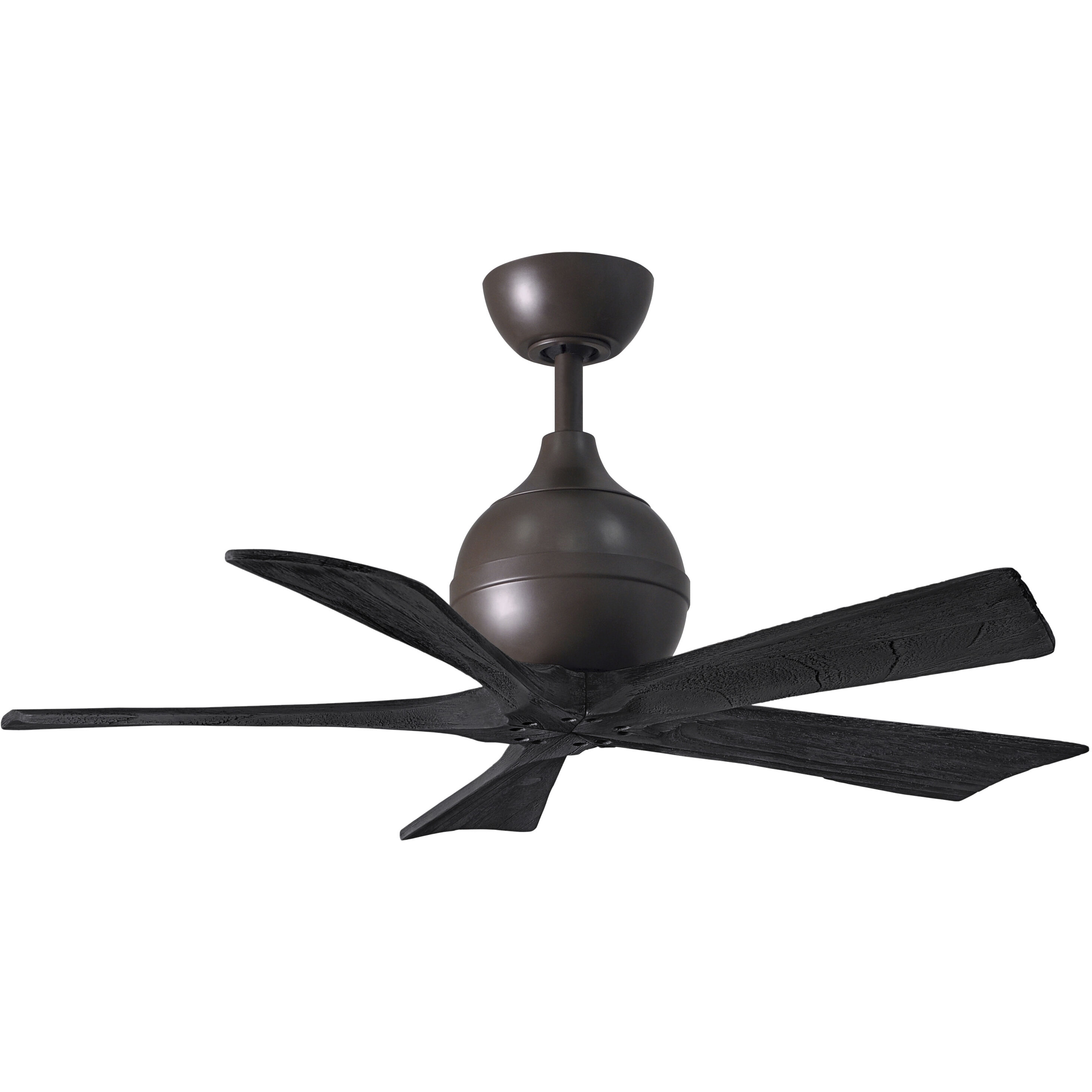 Atlas Irene-5 42 inch Textured Bronze with Matte Black Blades Paddle Fan, Atlas
