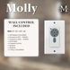 Atlas Molly 56 inch Gloss White with Old Oak Tone Blades Ceiling Fan