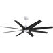 Atlas Ariella 64 inch Matte White with Matte Black Blades Ceiling Fan