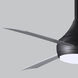 Atlas Donaire 52 inch Matte Black with Silver Blades Indoor/Outdoor Ceiling Fan, 316 Marine Grade Stainless Steel