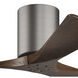 Atlas Irene-3H 42 inch Brushed Pewter with Walnut Blades Ceiling Fan, Flush Mounted