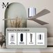 Atlas Irene-3H 42 inch Polished Chrome with Gray Ash Blades Ceiling Fan