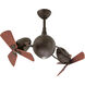 Atlas Acqua 16 inch Textured Bronze with Mahogany Tone Blades Rotational Ceiling Fan, Atlas