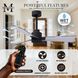 Atlas Alessandra 42 inch Matte Black with Brushed Nickel Blades Indoor/Outdoor Ceiling Fan