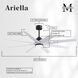 Atlas Ariella - LK 64 inch Matte Black with Matte White Blades Ceiling Fan