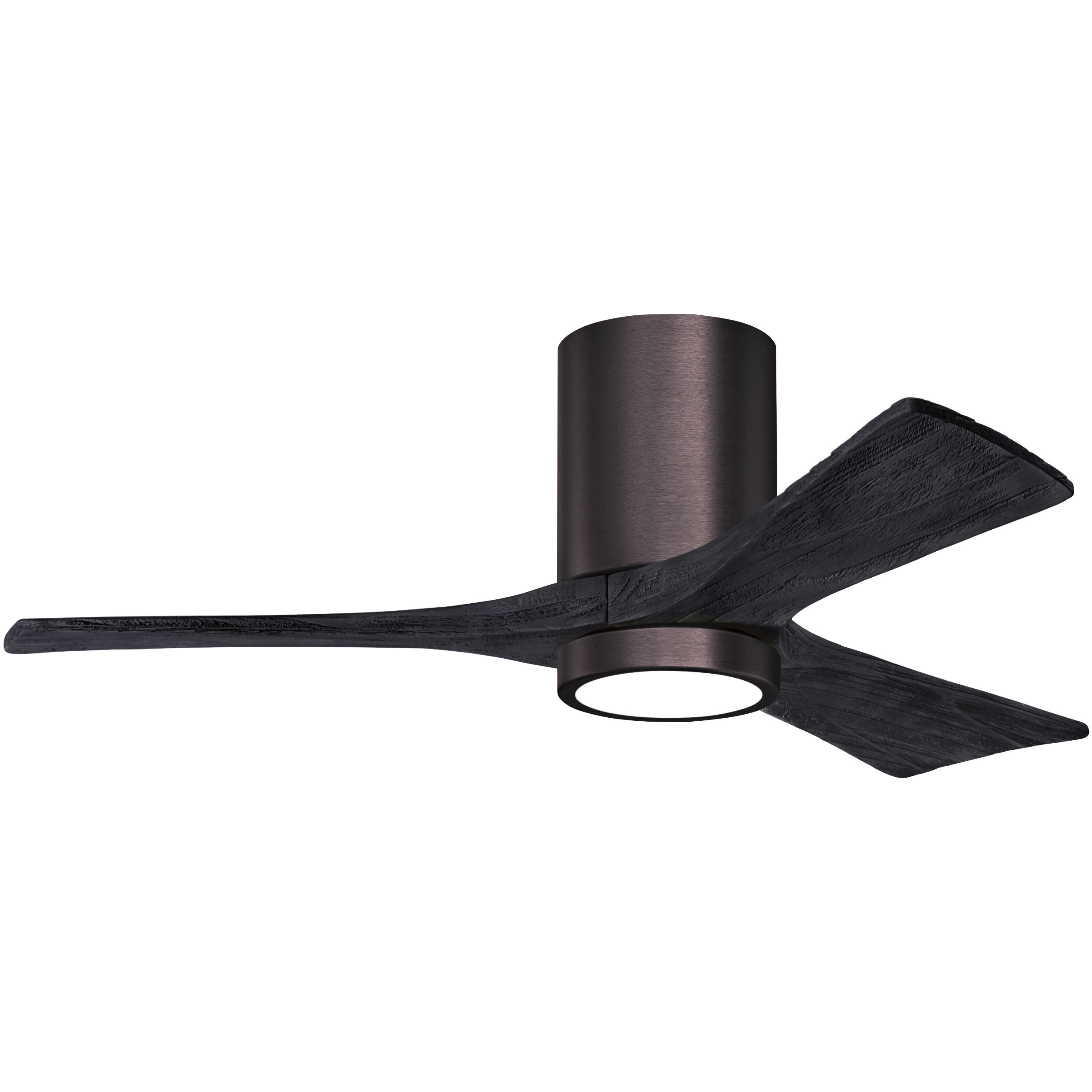 Atlas Irene-3HLK 42 inch Brushed Bronze with Matte Black Blades Flush Mount Paddle Fan, Flush Mounted