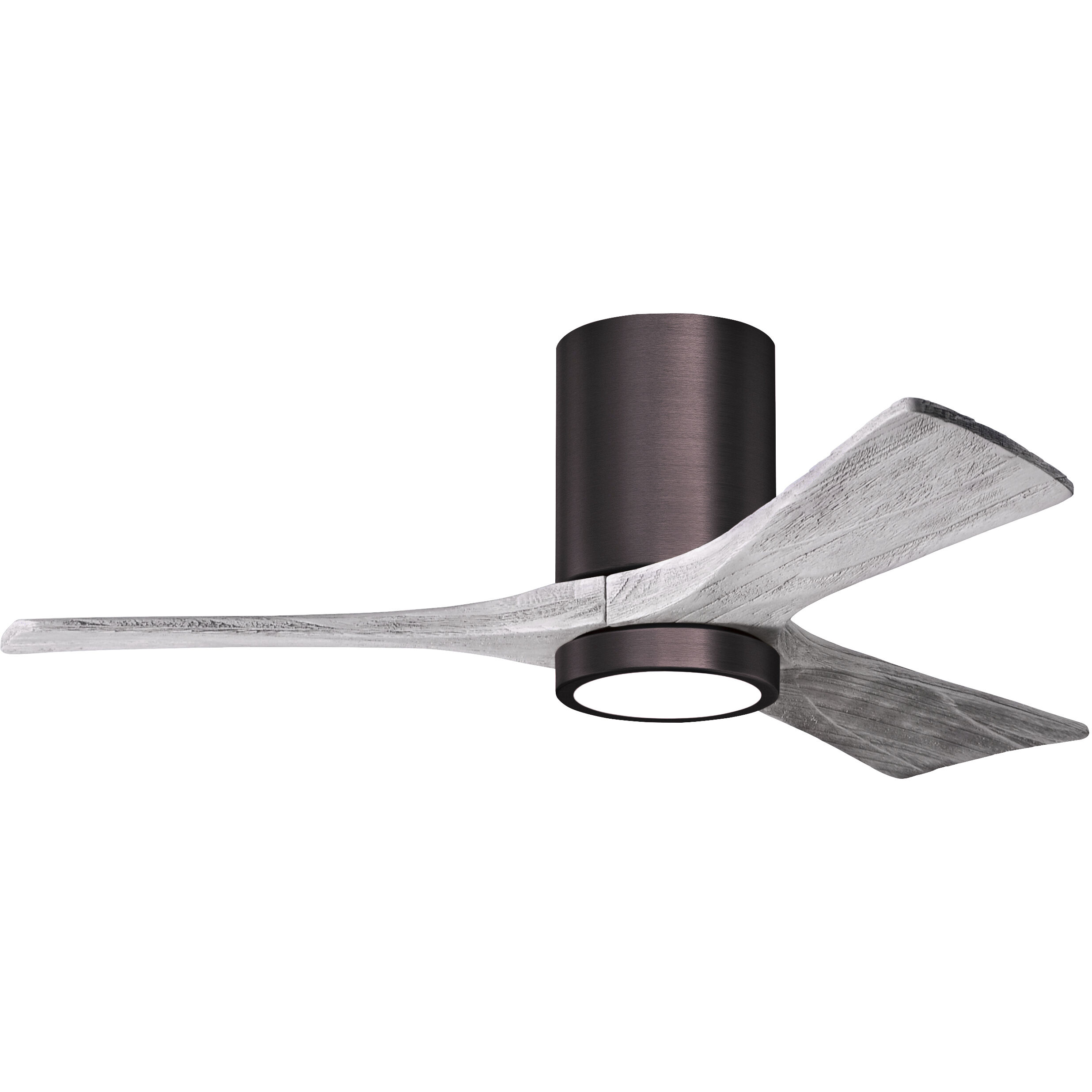 Atlas Irene-3HLK 42 inch Brushed Bronze with Barn Wood Tone Blades Flush Mount Paddle Fan, Flush Mounted