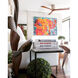 Atlas Irene-3H 52 inch Gloss White with Walnut Tone Blades Ceiling Mount Paddle Fan, Flush Mounted