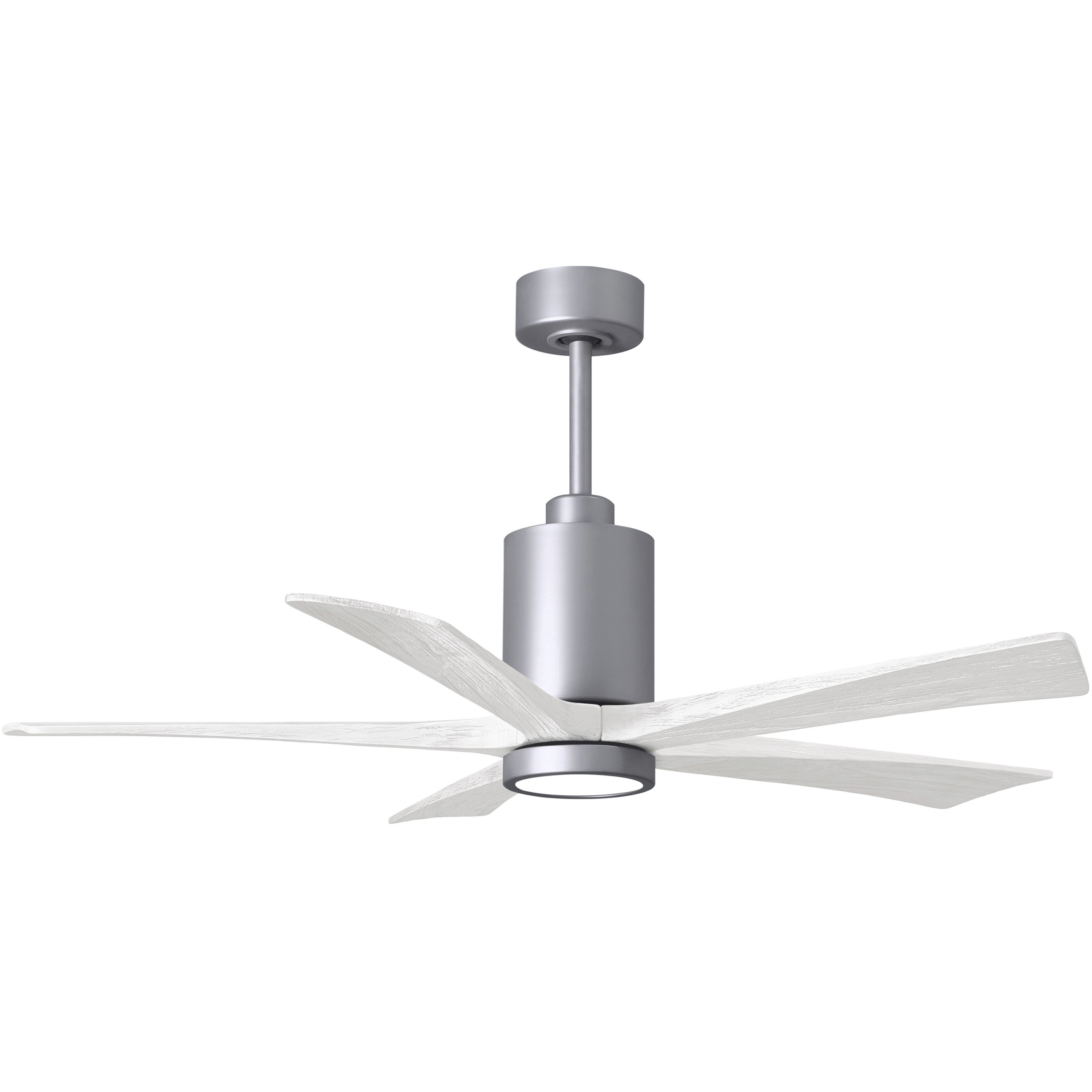 Atlas Patricia-5 52 inch Brushed Nickel with Matte White Blades Ceiling Fan, Atlas