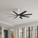Atlas Ariella 64 inch Matte White with Matte Black Blades Ceiling Fan