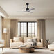 Atlas Nan 52 inch Matte Black with Barn Wood Tone Blades Ceiling Fan