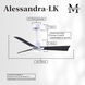 Atlas Alessandra - LK 42 inch Matte White with Matte Black Blades Ceiling Fan